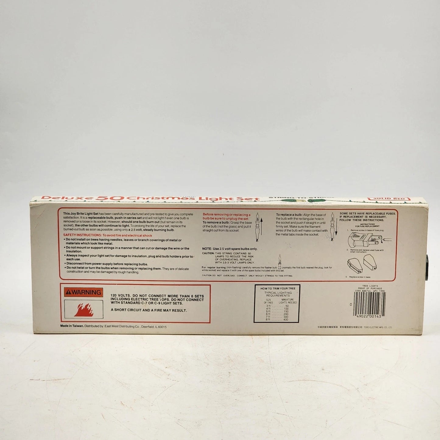 JoyBrite 50 Mini Flashing Multicolor Christmas Lights Set String to String 27ft