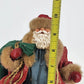 Clothtique Possible Dreams Santa Claus Paper Mache Outfit Green Bag of Toys 10"