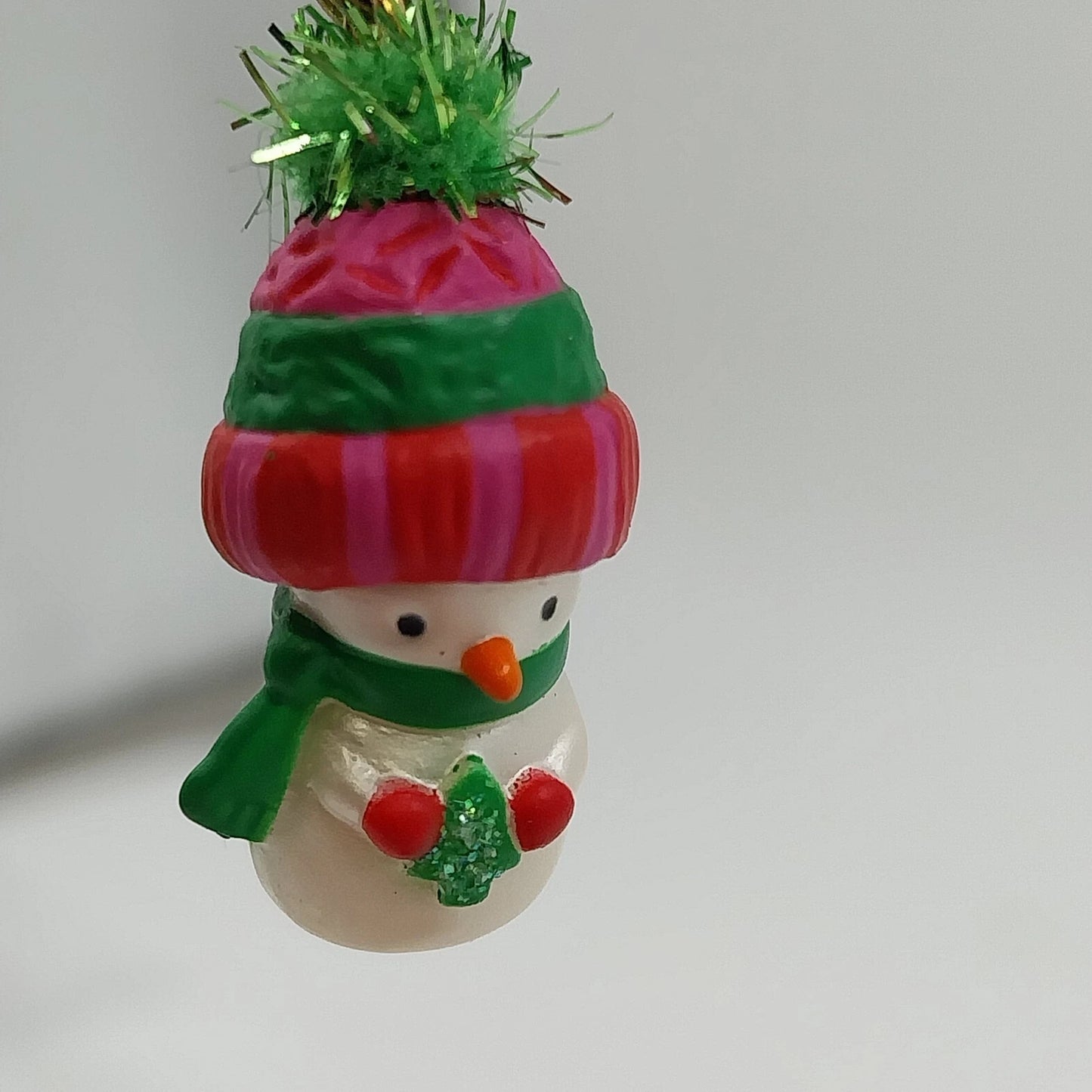 4 Hallmark Miniature Keepsake Ornaments Snowman Santa Claus Tweety 2000s Set Vtg