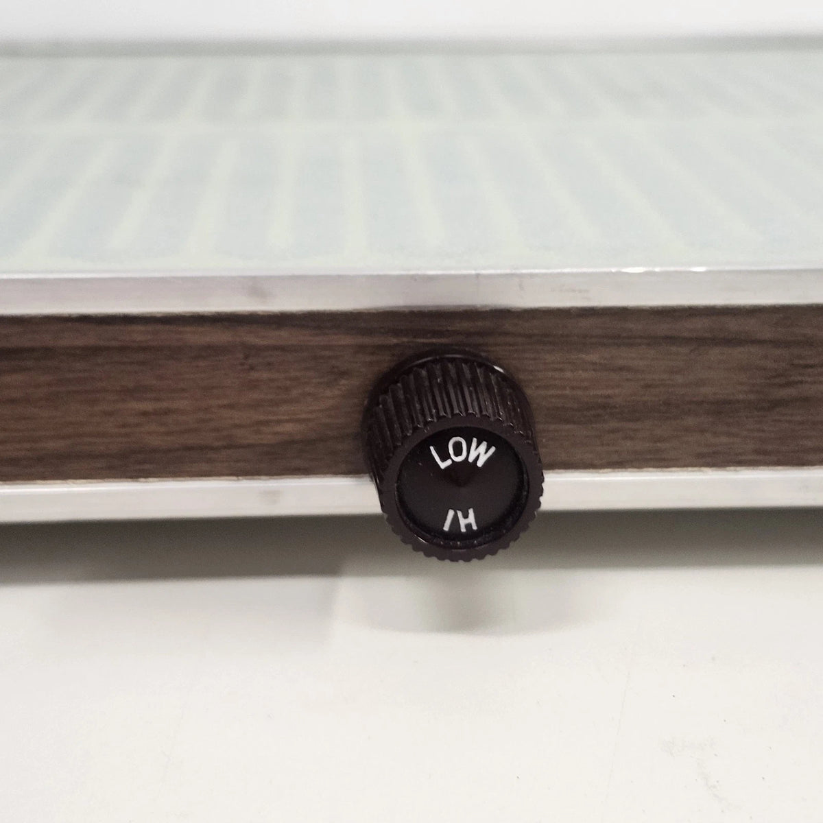 Salton Hotray H-122 Electric Food Warmer Glass Tray 16" Woodgrain Vintage