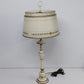 Colonial Toleware Table Lamp Cream Metal Shade French Country 30" Vintage 1960s