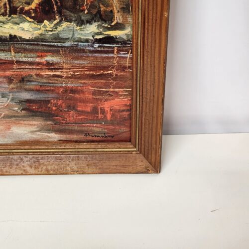 Donald Art Company NY Framed Landscape Lithograph House Print USA by Schumaker
