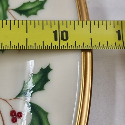 Lenox 1993 Annual Collector Christmas Plate 3rd in Series Signed Fireplace Image