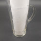 Etched Clear Glass Martini Pitcher 1 Qt w/ Stirrer Fused Handle 8"