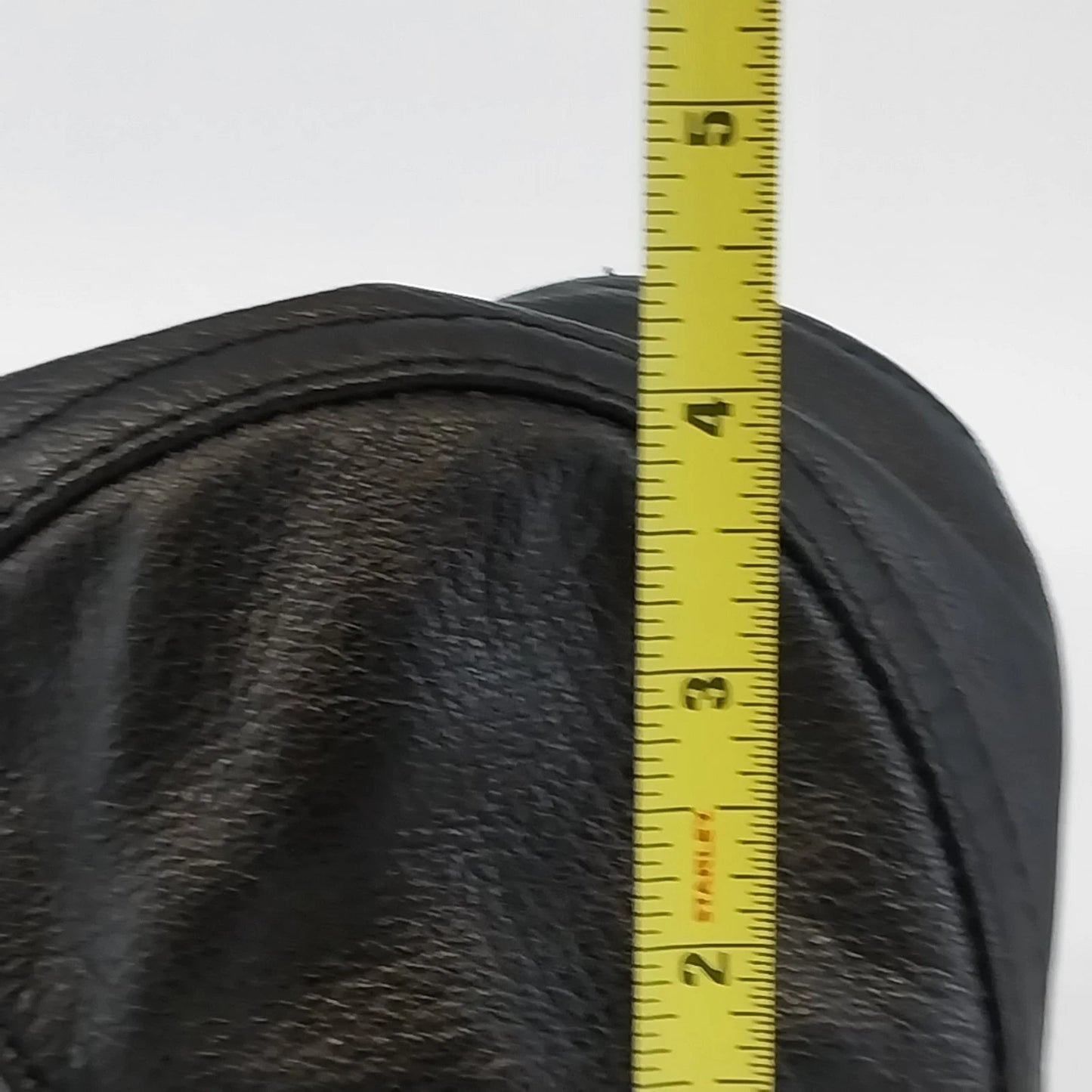 Men's Sheepskin Leather Newsboy Cap Black Ivy Flat Hat XL Adjustable Side Buckle
