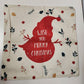 4 Burlap Christmas Pillow Cover Shams Beige Red And White 17½" Square