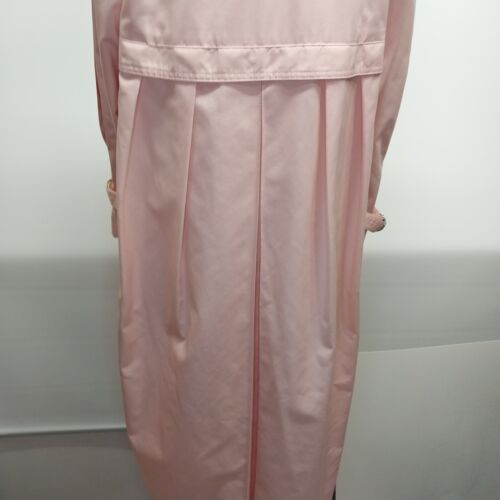 Allison Smith Pink Trench Coat with Pleats Buckle Sleeves And slash pockets Sz 8