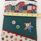 Homespun Holidays Christmas Stocking Patchwork Cotton Heart Lace Button 15" Vtg
