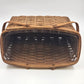 Longaberger Maple Double Handle Magazine Basket 15"x9"x11"h with Plastic Liner