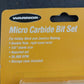 Micro Carbide Bit Set Jewelry Making Hobby Warrior 20 Pc New Double Flute Right