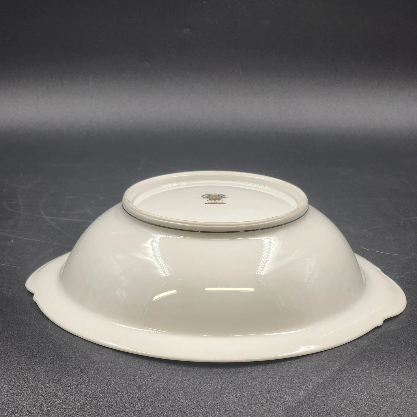 Noritake Crest Round Vegetable Bowl 5421 Lily of the Valley 10" Platinum Trim