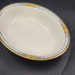 Nebraska Blue Oval Vegetable Bowl 10" England Blue Rim Flower Accent J&G Meakin
