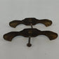 2 Brass Drawer Pulls Ornate Cabinet Handles 5" Furniture Hardware Antique Style