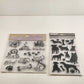 Lot of 2 NOS Clear Unmounted Stamps Cat and Dogs Design/Pattern Vintage