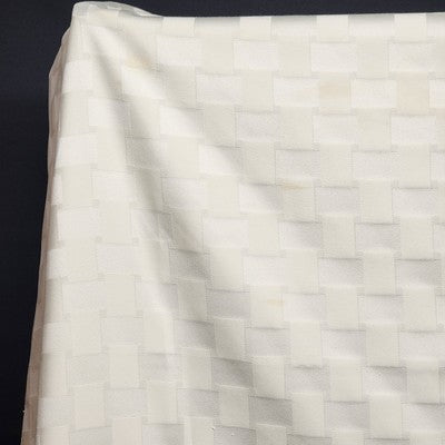 White Rectangle Tablecloth 52" Windowpane Checkered Striped Pattern Square