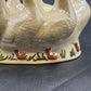 Ceramic Bowl 9" Planter Holland Mold Circle Of Ducks Signed Homemade Vintage 80s