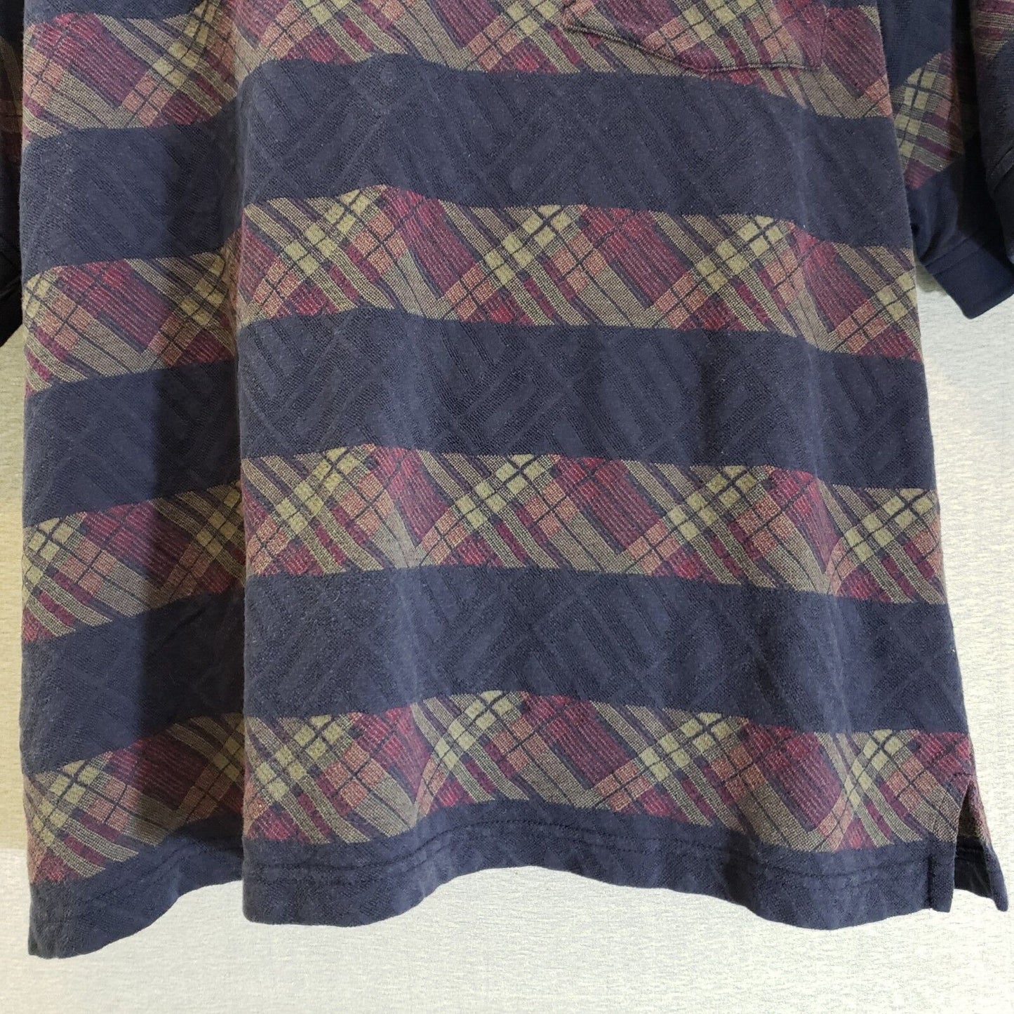 Grand Slam Men's Large Polo/Golf Shirt Short Sleeves Blue with Red/Yellow Design