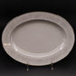 Noritake Cumberland Oval Serving Platter 11" White Flower Platinum Vintage Japan