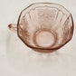 Anchor Hocking Mayfair Pink Depression Glass Mug Open Rose Floral Cup