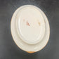 Porcelain Gravy Boat w Underplate 4.5" Floral Cream Orange Gold Trim Japan