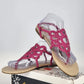 Anna Adele 1 Sandals Womens 8.5 Fuchsia Rhinestone Flats