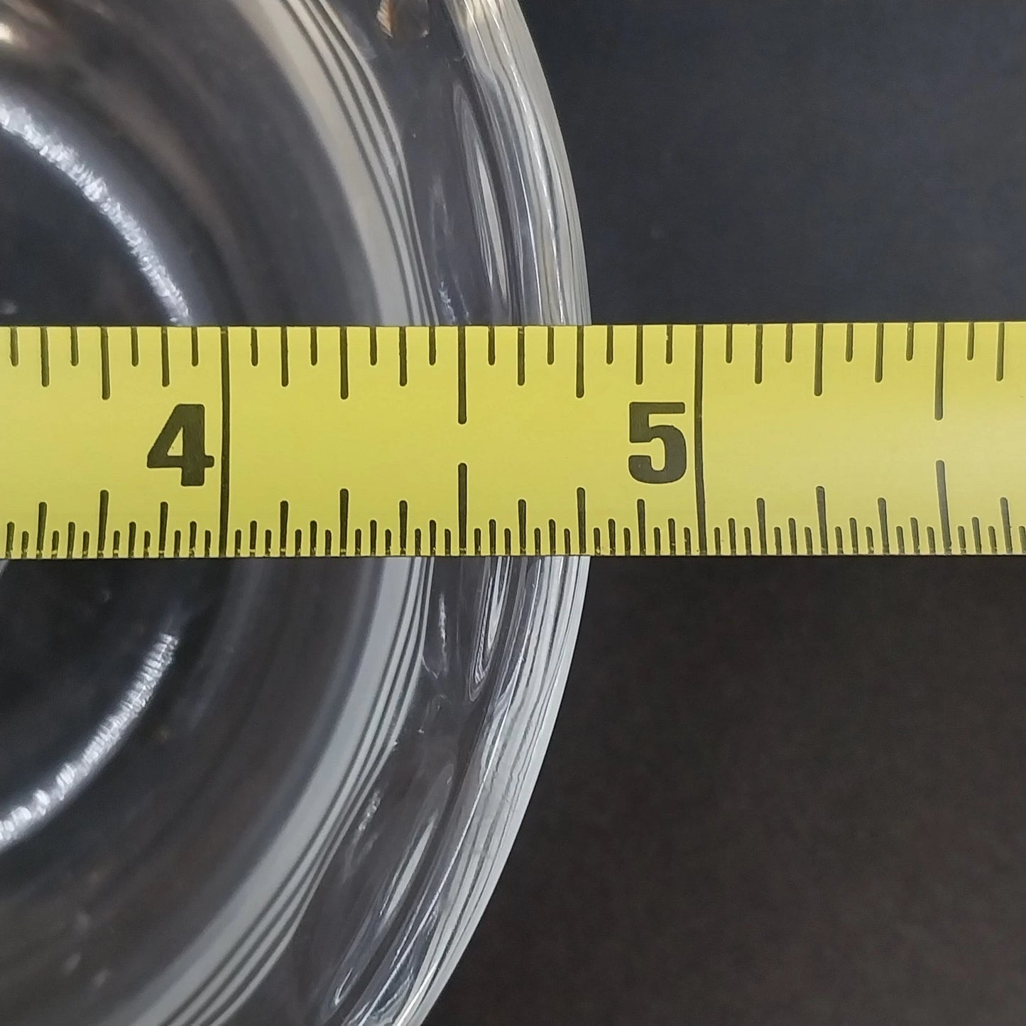Pyrex 464 Clear Glass Custard Baking Bowls 4 Pcs Scalloped 3 Ring 10 oz USA Vtg