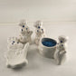 Pillsbury Doughboy 3 Pc Kitchen Set Spoon Rest Salt-Pepper Scouring Pad Holder