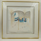 Wesley Smith Carousel Horse Print Signed WESS Embossed Gold Frame 20.25" Square