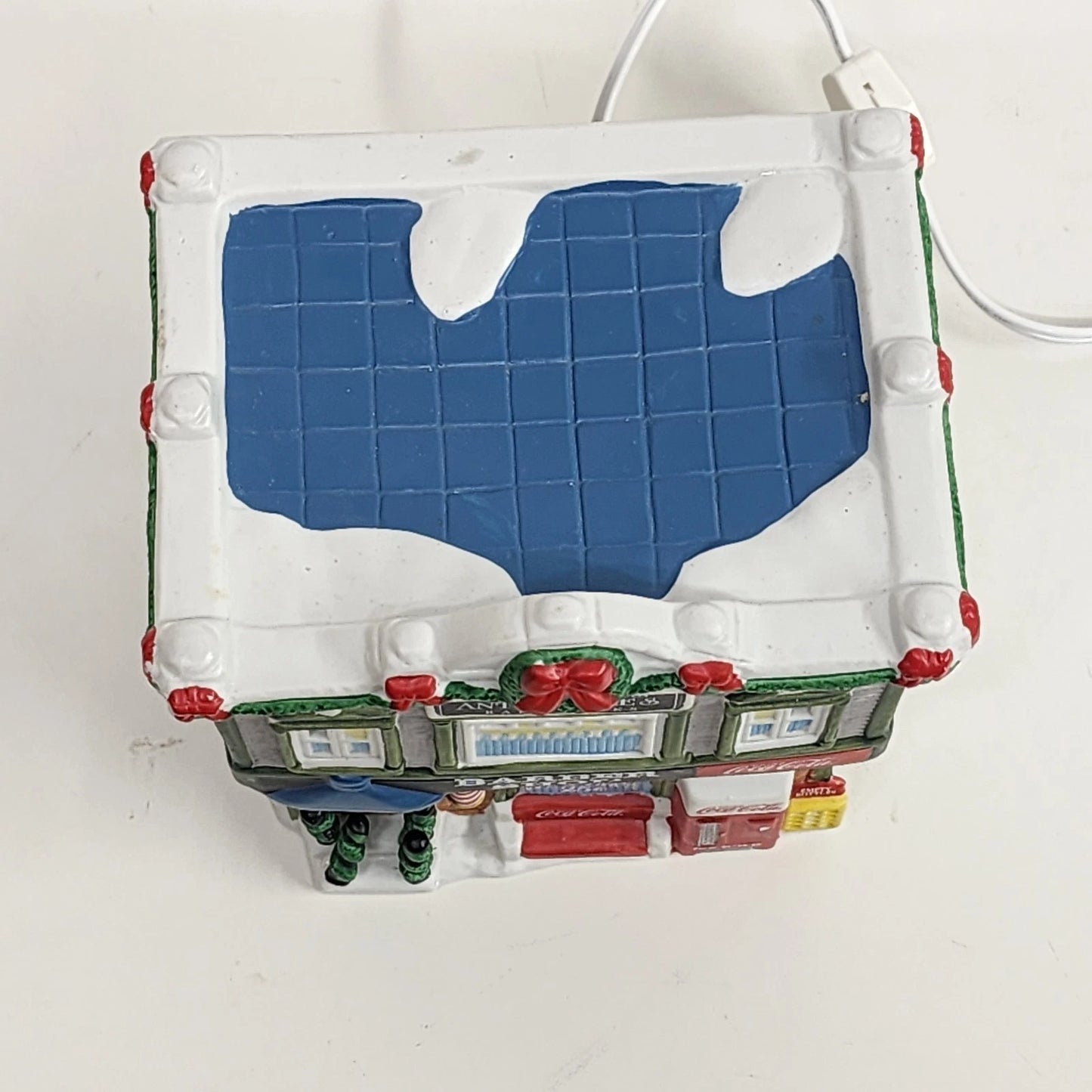 Barber Shop Christmas Village House Coca-Cola Townsquare Collection 1996 Vintage
