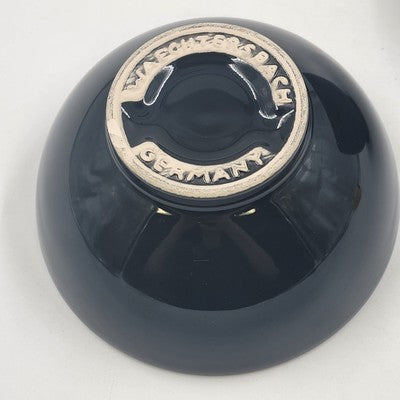 2 Waechtersbach Germany Fun Factory Freestyle Glossy Black Serving Bowl 6" Chip