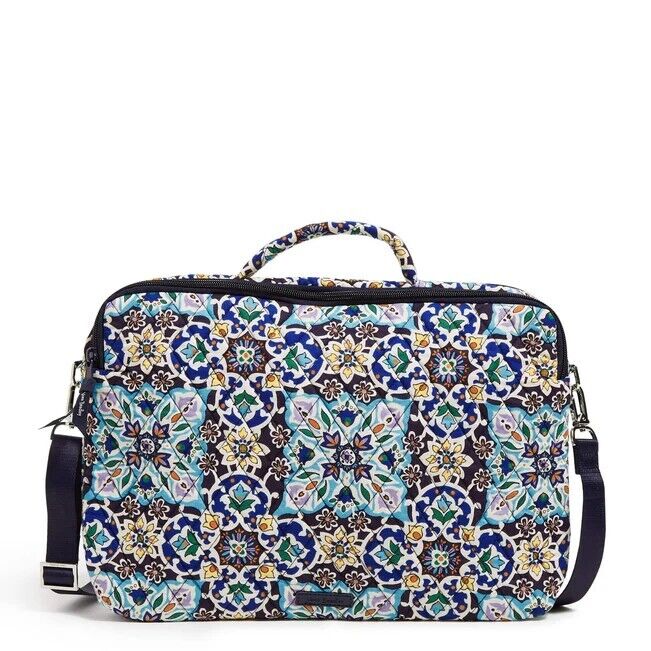 Laptop Workstation Crossbody Vera Bradley Lisbon Medallion Cotton NEW Laptop Bag