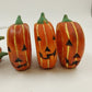 Set of 6 Gallerie II Pumpkin Jack O’Lantern Halloween Wood Napkin Rings 3"dx1"h