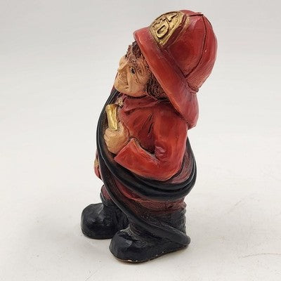 Orzeck Fire Fighter Figurine 7" Tall All American Fireman Ware MA Vintage 1982