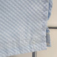 Soft Blue Polyester Square Pavers Honeycomb Waffle Cloth Pattern Shower Curtain