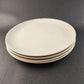 Set of 4 Dinner Plates Solid White 10.25" Diameter No Pattern Generic Shiny
