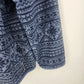 Fair Isle Women's Fleece Jacket XL Blue Nordic Full Zip Pockets Made Jordan