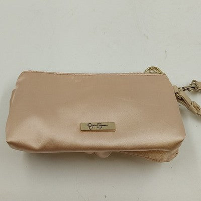 Jessica Simpson Pink Silk Wristlet Mini Purse with Bow Baguette Style Bag China