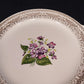 Cunningham & Pickett Springviolet 22K Gold Handled Cake Plate 10.3" Platter Ohio