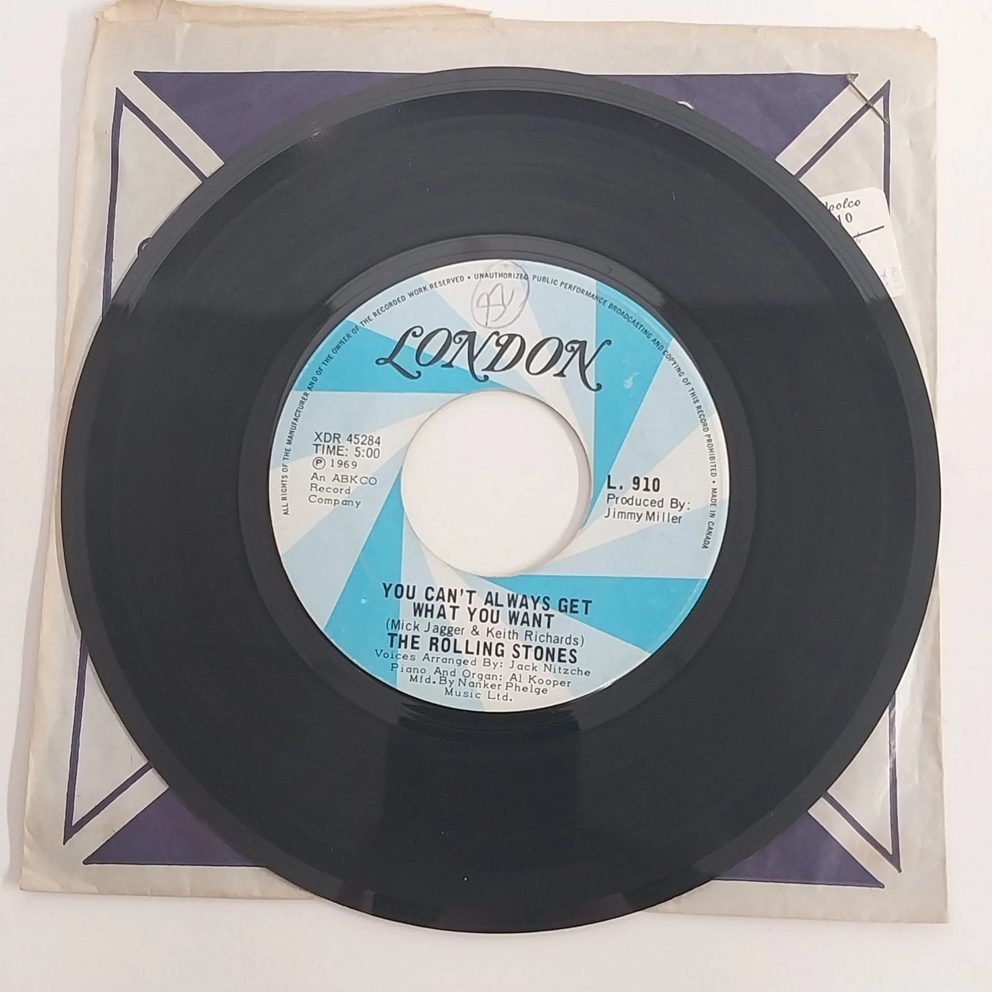 Rolling Stones Honky Tonk Women 45 RPM UK Vinyl 1969 London