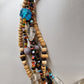 Lot of 3 Necklaces Mixed Beads & Chain Pendant Multistrand Shells & Rhinestone