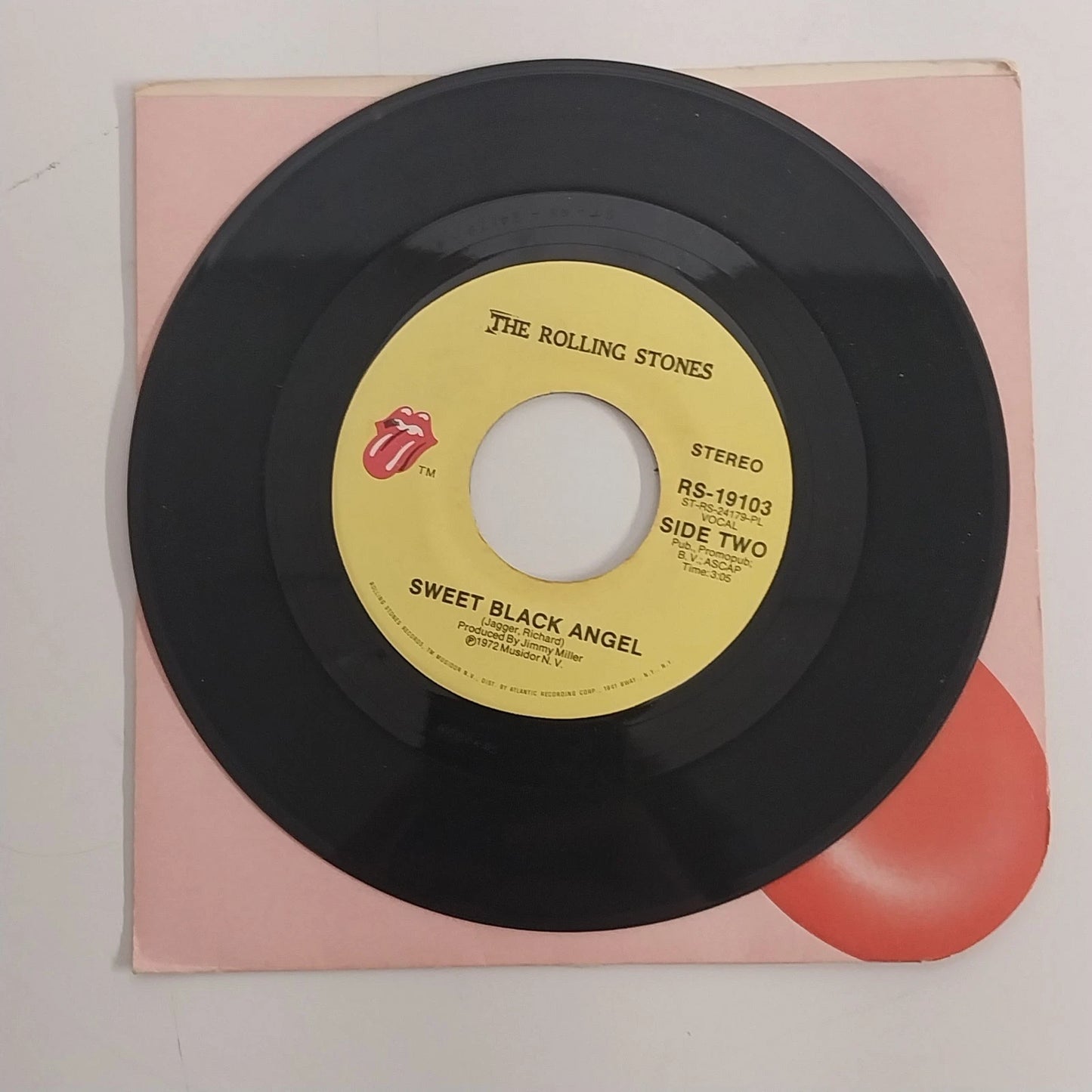 Rolling Stones Tumbling Dice 45 RPM Vinyl Original Lips Sleeve