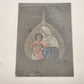 Hand Painted Peepal Leaf Art Mary & Baby Jesus Skeleton Leaf Painting Unframed