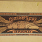 Slice O' Life Bread Empty Box Metal Tin Brown Lid Wheat Design 14" USA Vintage