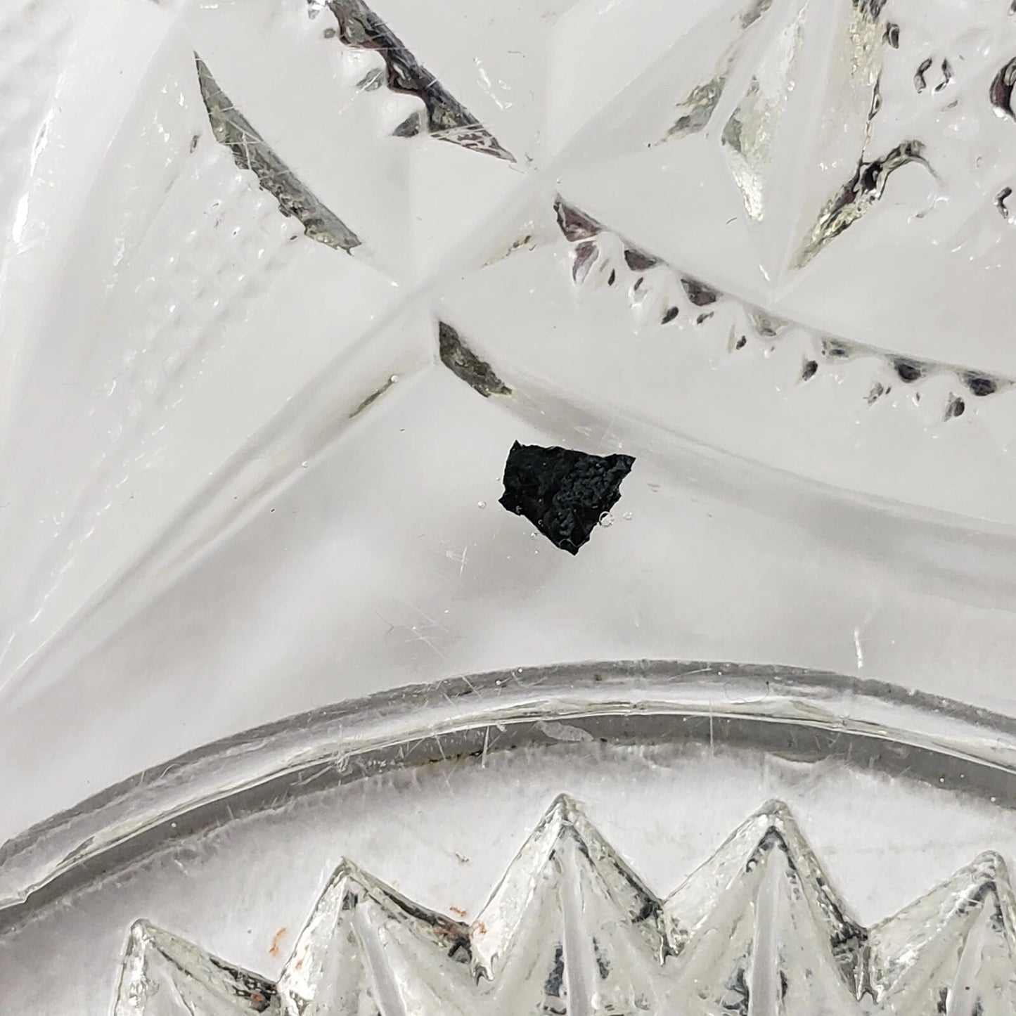 Imperial Glass Clear Bowl Antique Hobstar Criss-Cross Sawtooth Edge 10" 1909