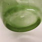 Large Green Hurricane Blown Glass Vase Bowl Candle Holder 7¼" Diameter x 10"