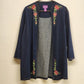 Suzanne Somers Collection Blue Jean Jacket Size 1X Embroidered Floral Rhinestone
