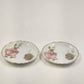 2 Rosenthal RC Monbijou Butter Pat Dishes Pink Roses Gold Scallop Bavaria