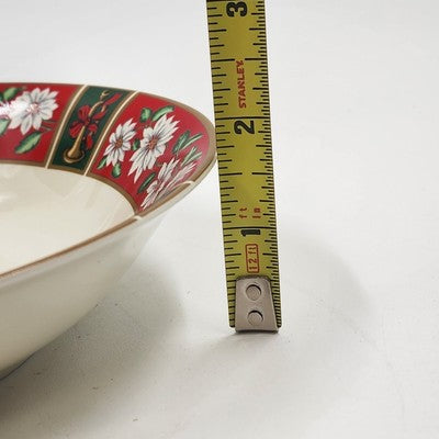 Set of 4 Charlton Hall Classic Tradition Christmas Soup Bowls 7.5" Porcelain