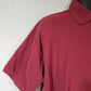 Burgundy 3 Button Polo Shirt Large Fame Fabrics 6.2 oz 50-50 Poly Cotton T100