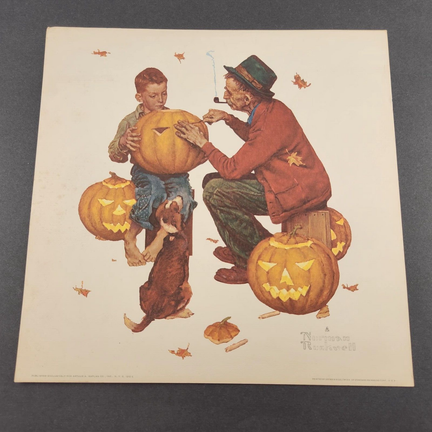 12 Norman Rockwell Prints Arthur A. Kaplan Co Bigelow Printing 12" Square